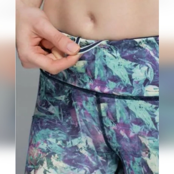 Lululemon Run Tight Legging 4 Topspeed Crop Iridescent Multi Workout Yoga - Picture 7 of 11